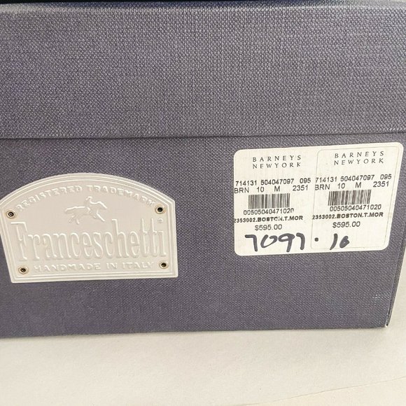 Franceschetti Brown Italian Leather Boots Brand New With Box US Size 10 NIB main image 10